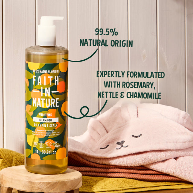 1L Grapefruit Orange Natural Shampoo Faith In Nature