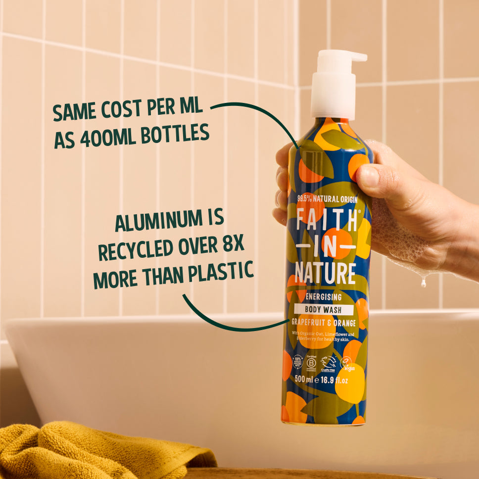 Aluminium orange body wash