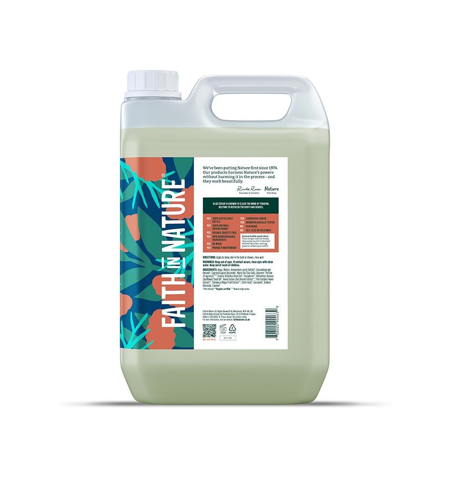 Blue Cedar Natural Shower Gel 5L Refill