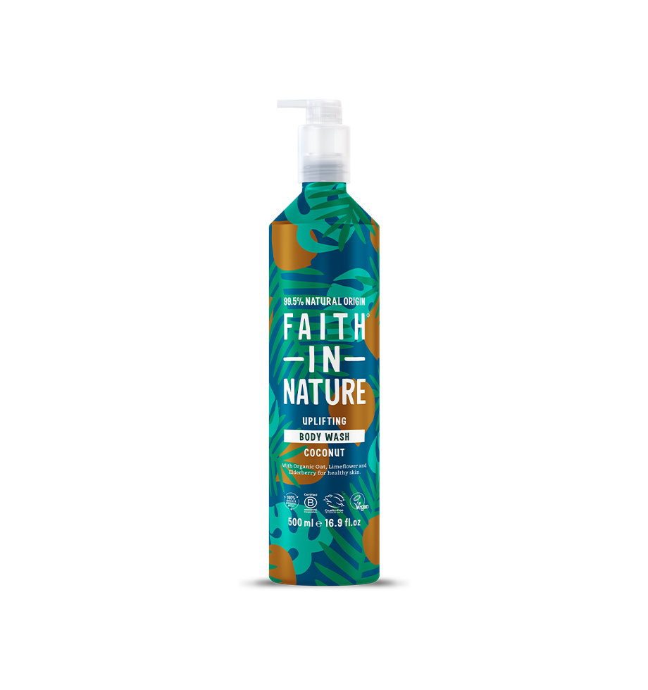 Faith In Nature 500ml aluminium organic Coconut shower gel