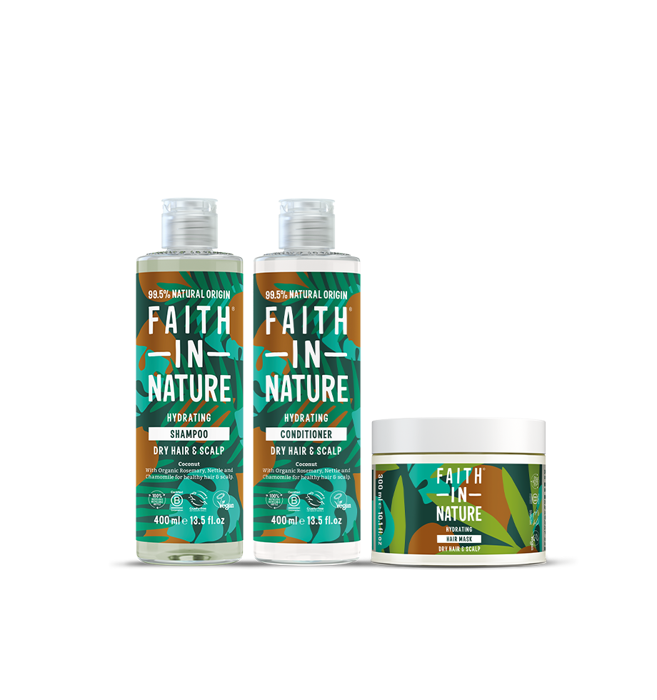 Coconut Dry Hair Bundle - Shampoo, Conditioner and Hair Mask