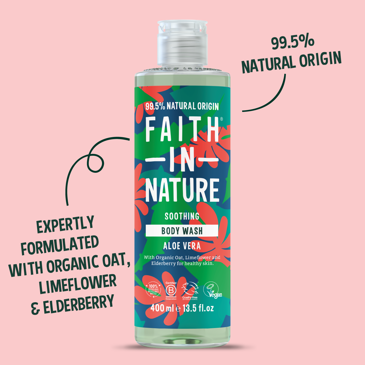 Faith In Nature 400ml Aloe Vera Shower Gel