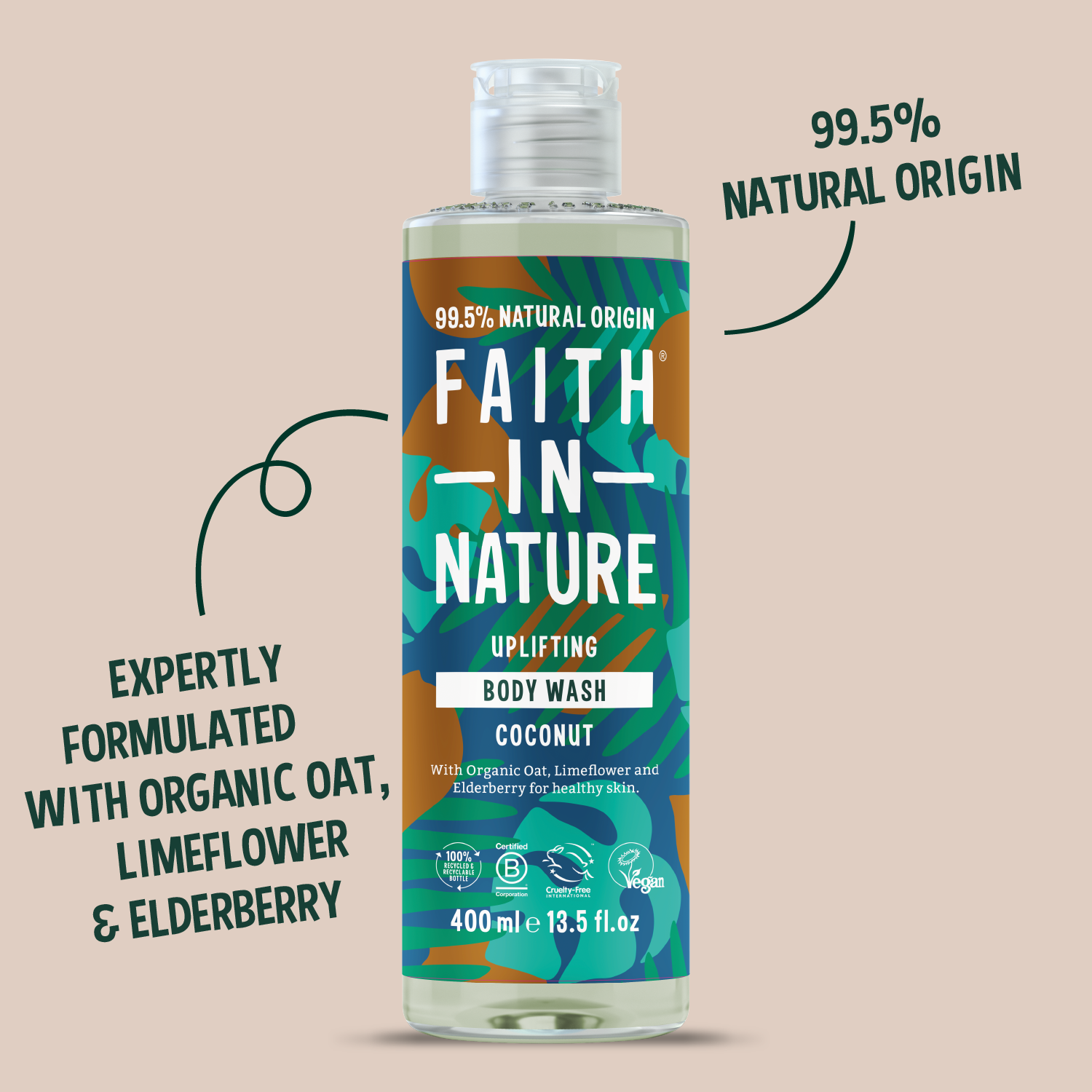 Faith In Nature 400ml coconut shower gel 400ml
