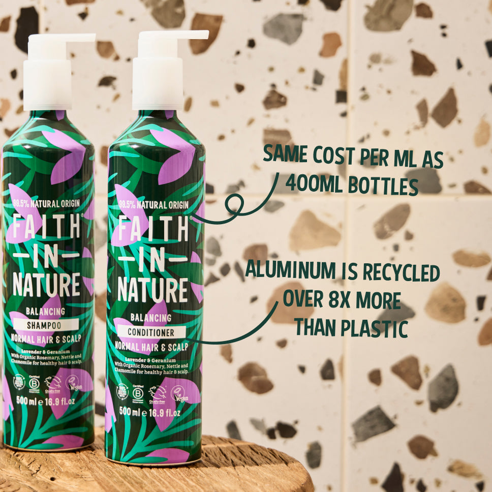 Faith In Nature 500ml aluminium lavender balancing conditioner