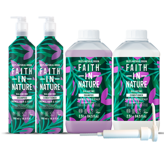 Faith In Nature Lavender Shampoo & Conditioner Aluminium Refill Set