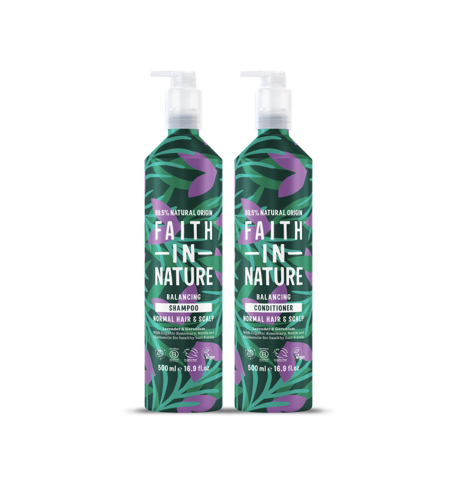 Faith In Nature Lavender & Geranium Aluminium Shampoo & Conditioner Set