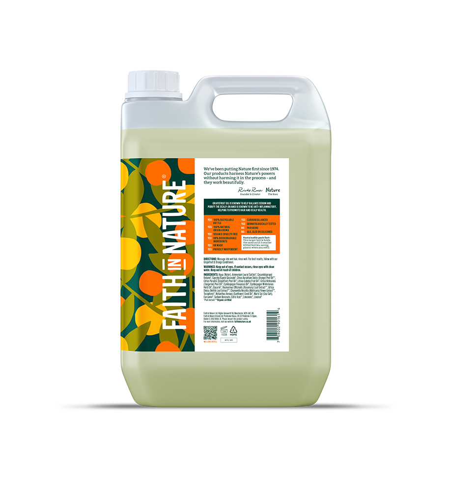Faith In Nature Grapefruit & Orange Natural Shampoo 5L Refill