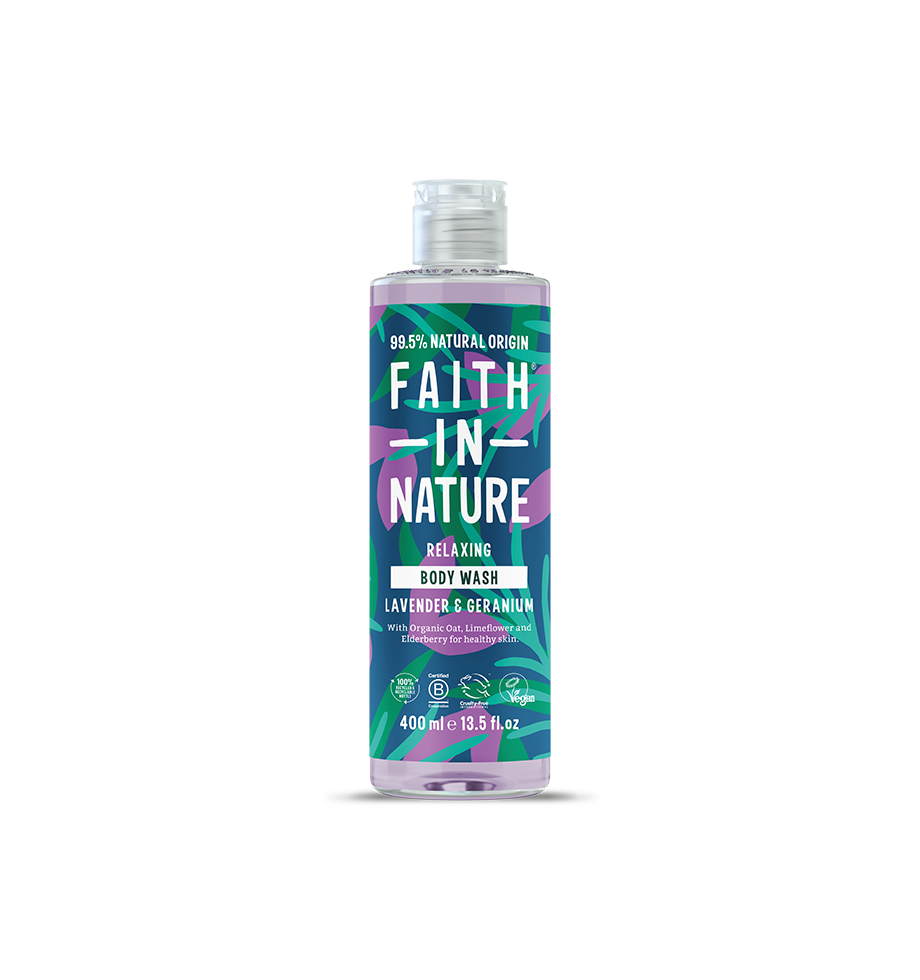 Faith In Nature Relaxing Lavender & Geranium 400ml Natural Shower Gel