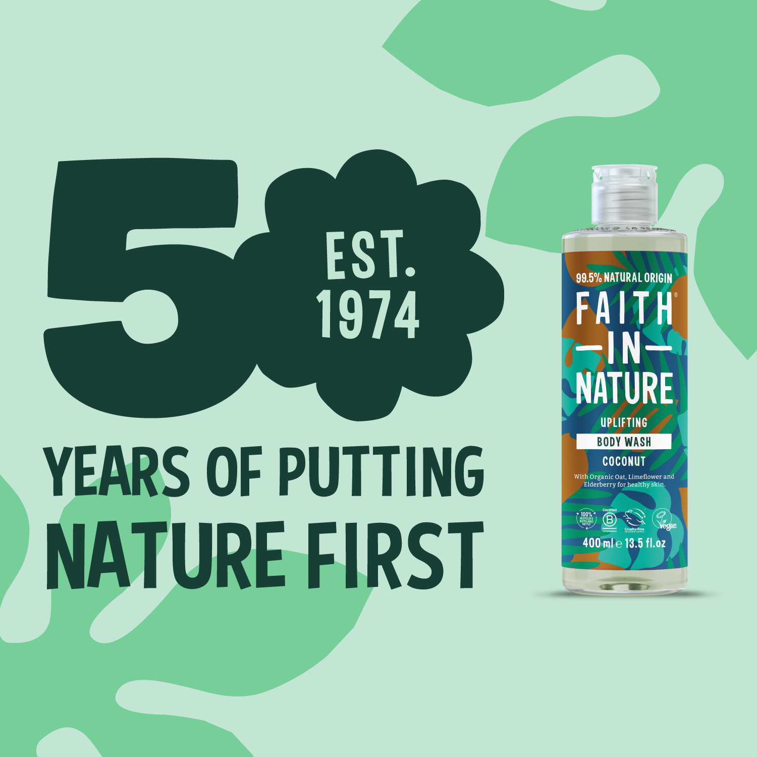 Natural coconut shower gel 400ml