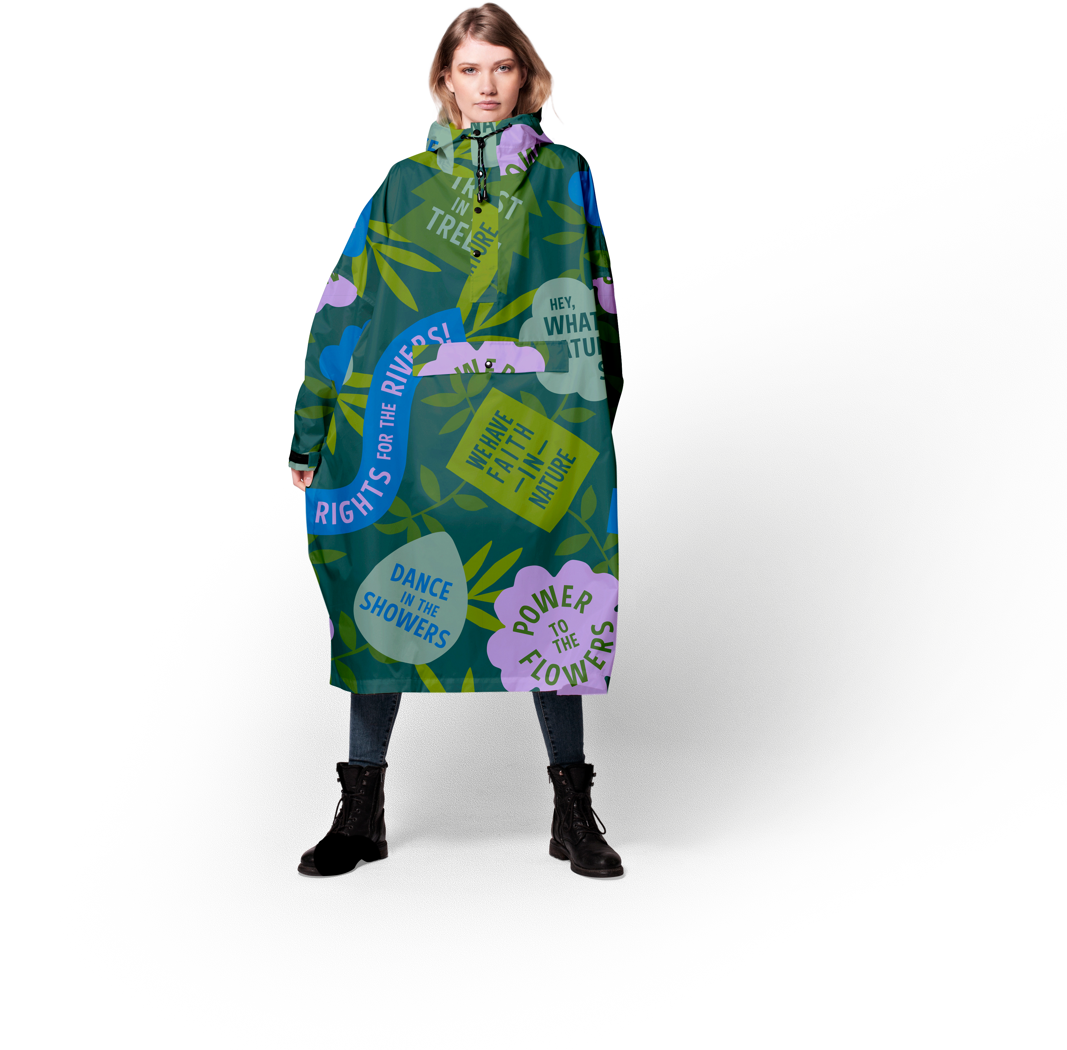 Faith In Nature x Rainkiss Sustainable Poncho