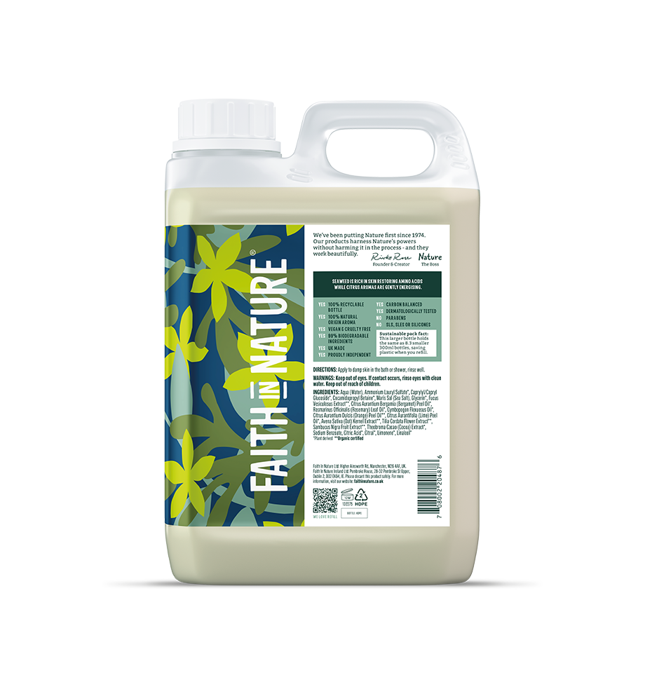 Seaweed & Citrus Natural Shower Gel 2.5L Refill Bottle