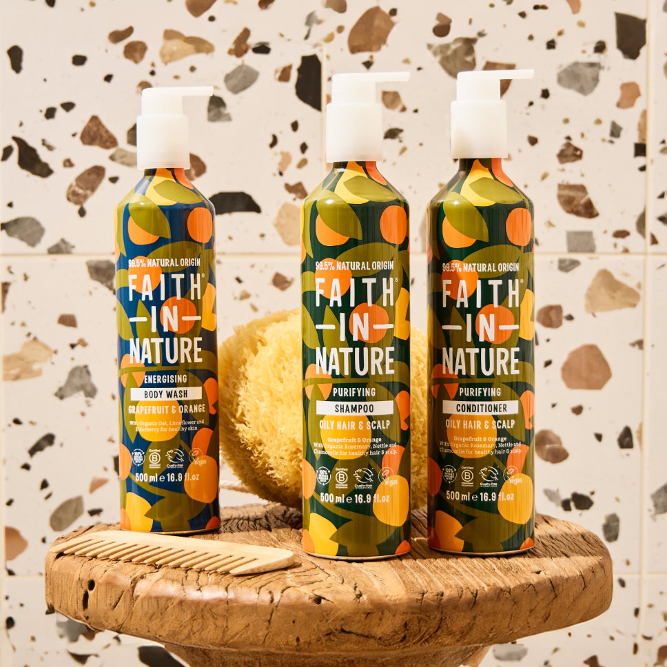 Sustainable hair & body set orange 500ml aluminium