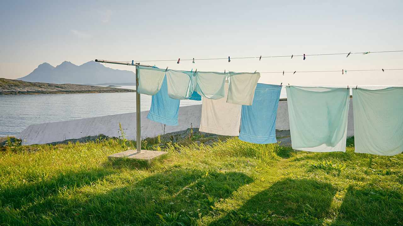 Laundry drying outside 