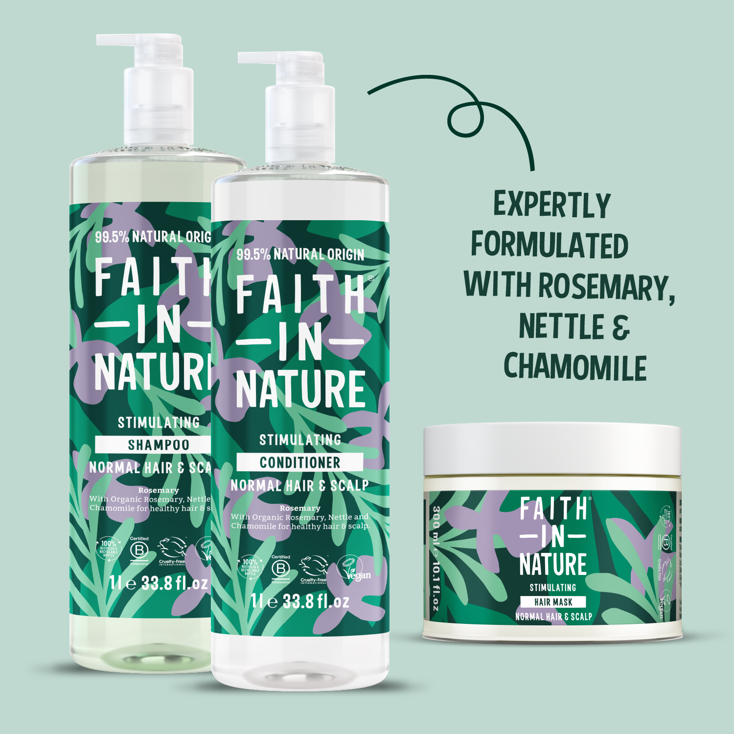 Rosemary 1L haircare set