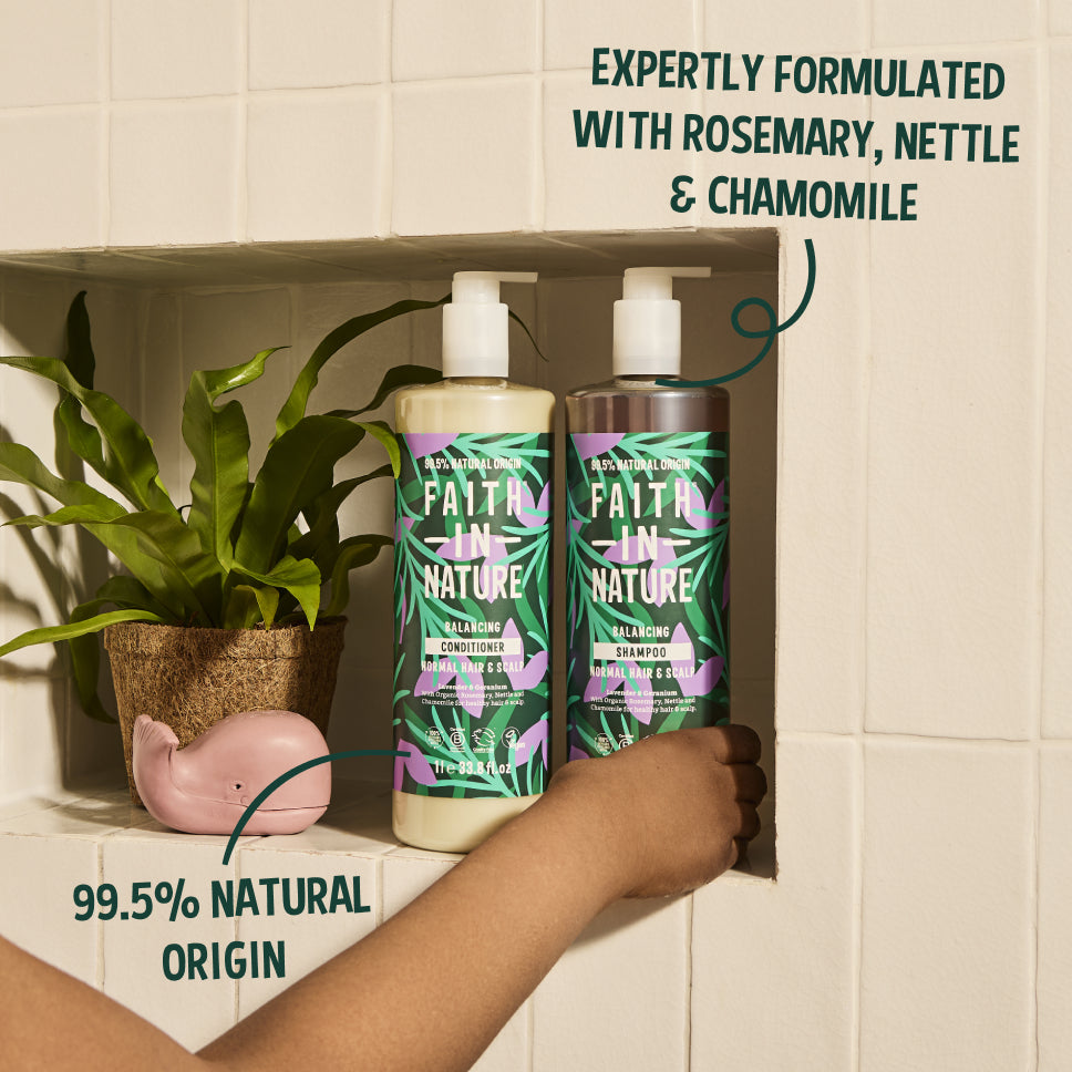 Lavender & Geranium 1L shampoo & conditioner set