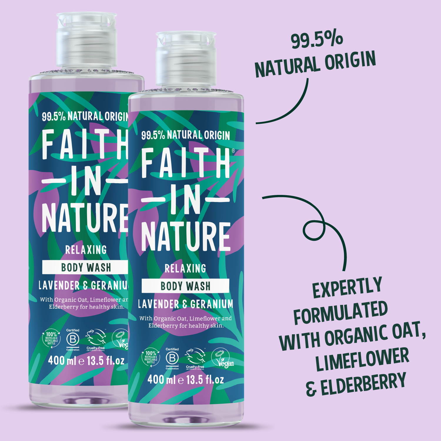 Lavender & Geranium body wash duo