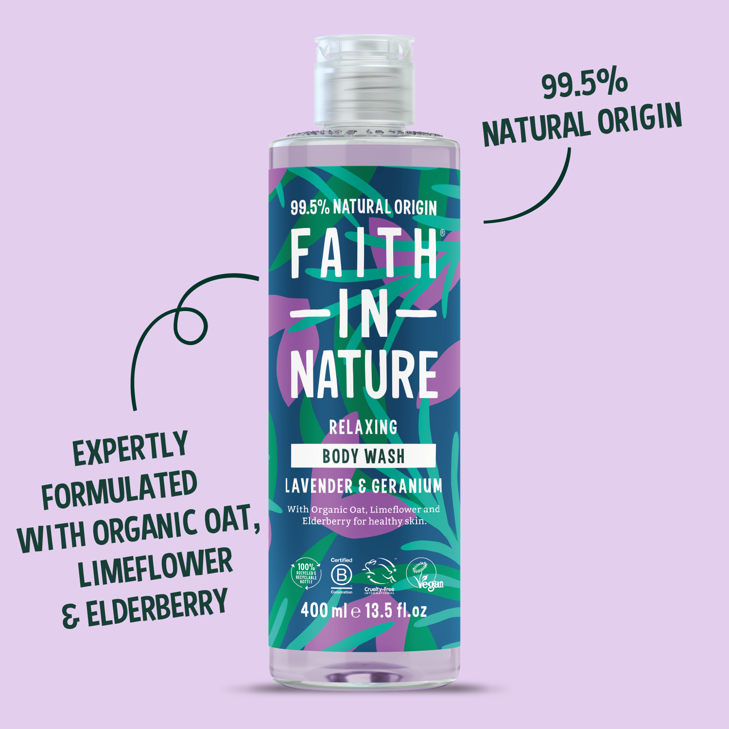 Lavender & Geranium body wash - 400ml
