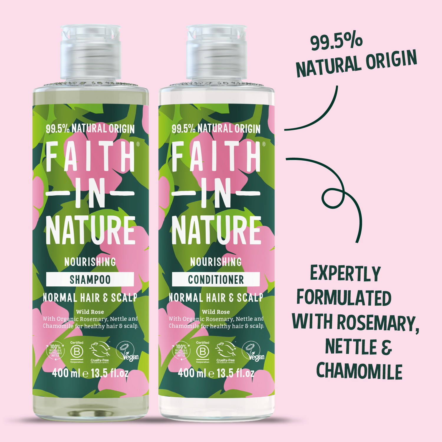Wild Rose shampoo & conditioner set