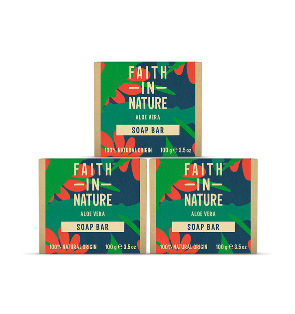Faith in Nature Aloe Vera Soap — Bundle of 3