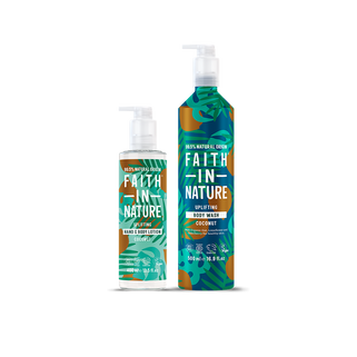 Coconut aluminium body wash & lotion set