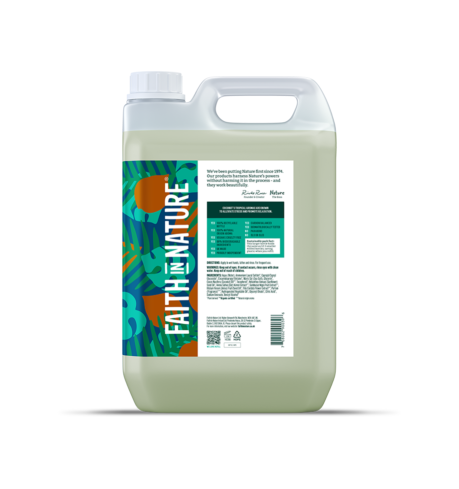 Faith In Nature Organic Coconut Liquid Hand Wash 5L Refill