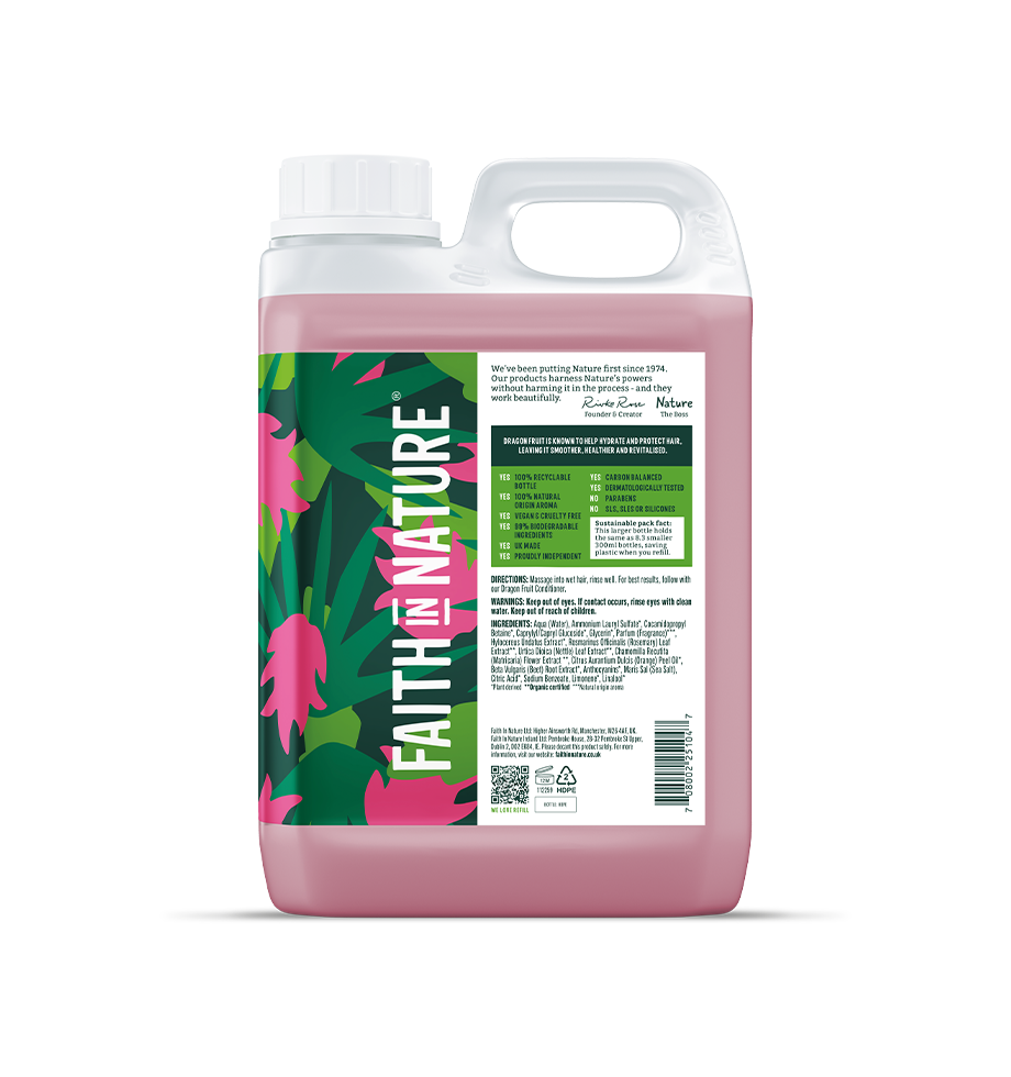 Faith In Nature Natural Dragon Fruit Shampoo 2.5L Refill