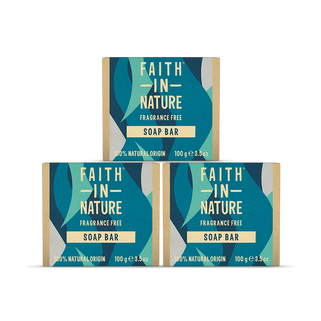 3 x Fragrance Free Soap - Natural, Vegan, Plastic-Free Skincare Set