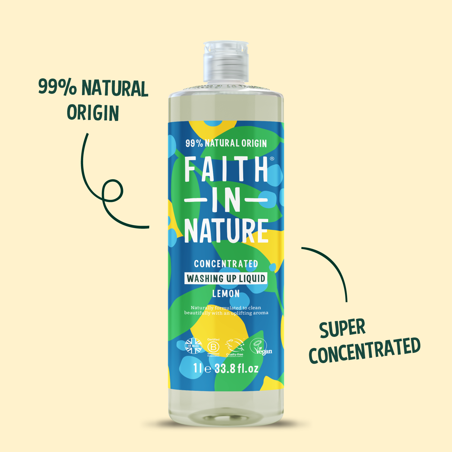 Lemon washing up liquid - 1L