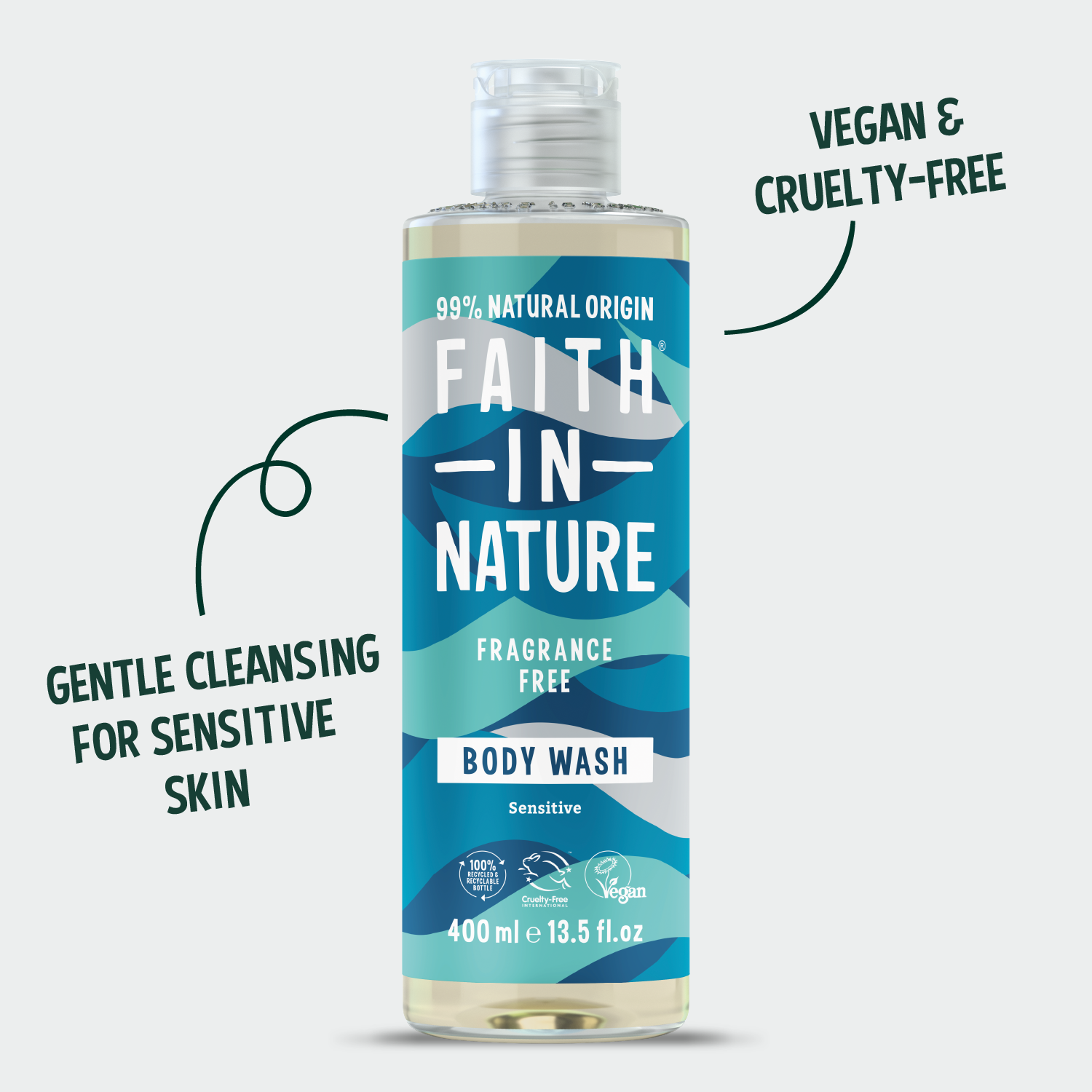 Fragrance Free body wash - 400ml
