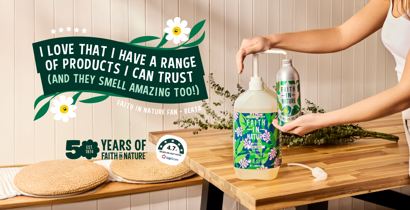 Natural products work beautifully