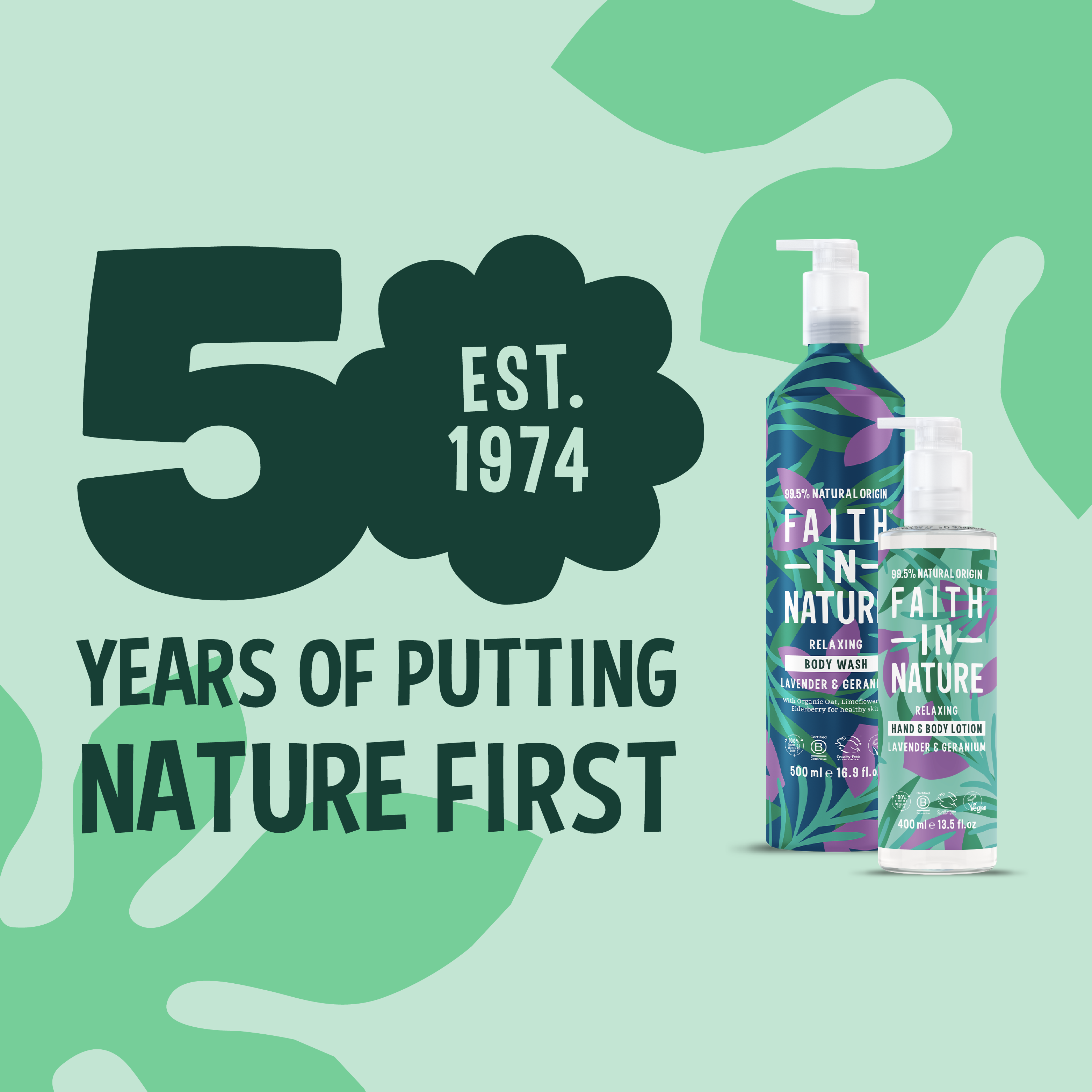 Lavender & Geranium Aluminium Body Wash & Lotion Set