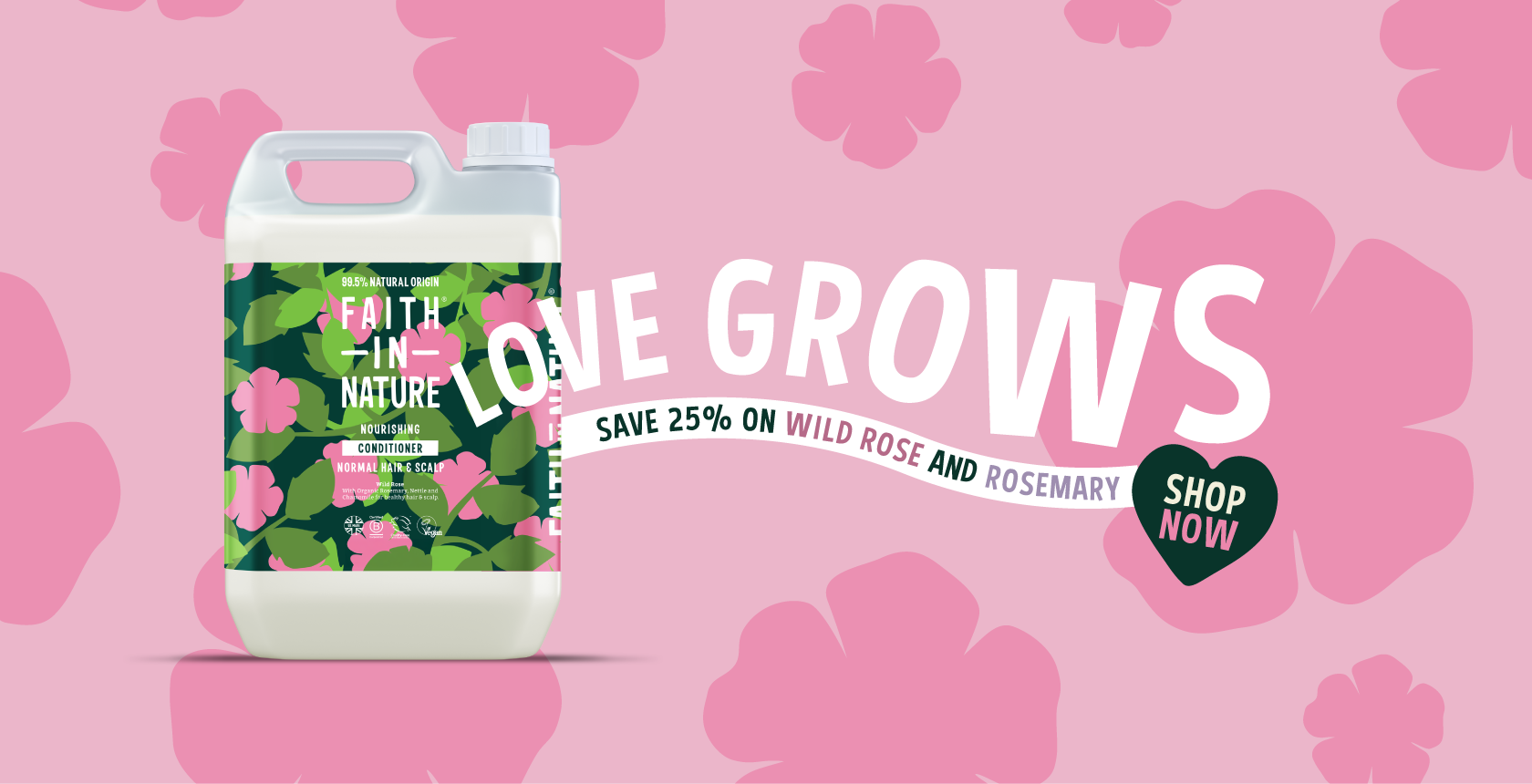 25% off wild rose & rosemary