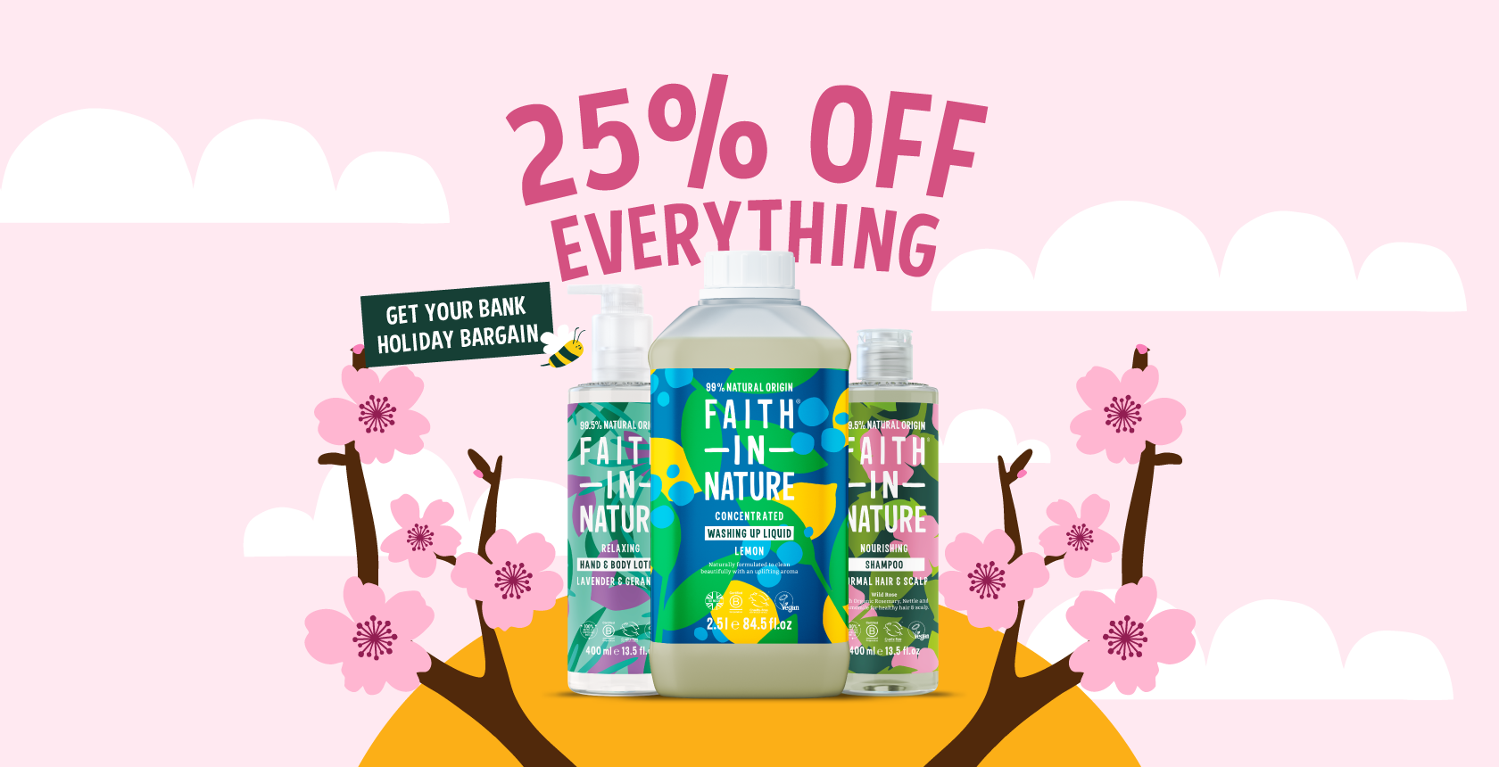 25% off bank holiday sale