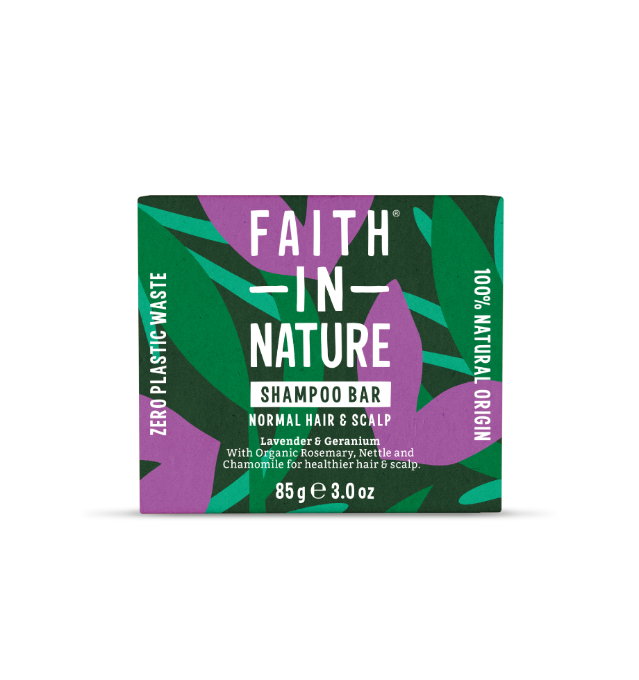 Natural lavender & geranium shampoo bar - Faith In Nature - plastic free, zero waste