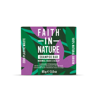 Natural lavender & geranium shampoo bar - Faith In Nature - plastic free, zero waste