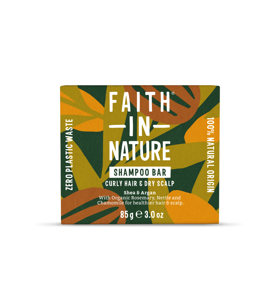 Natural shea & argan oil shampoo bar - curly hair - Faith In Nature - plastic free, zero waste