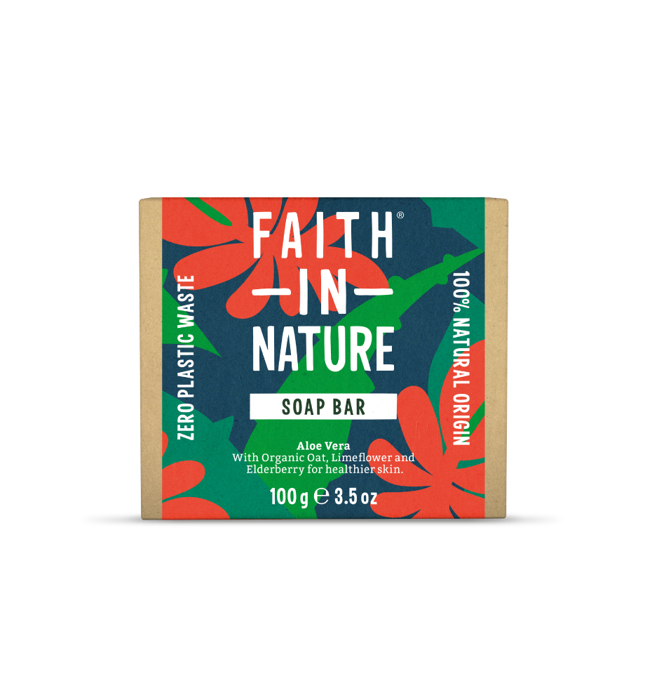 Natural aloe vera soap bar - Faith In Nature - plastic free, zero waste