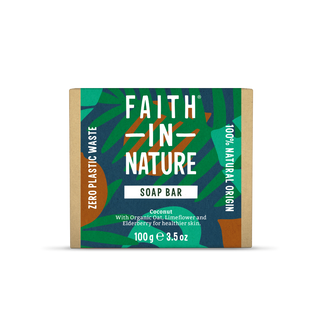 Natural organic coconut oil soap bar - Faith In Nature - plastic free, zero waste