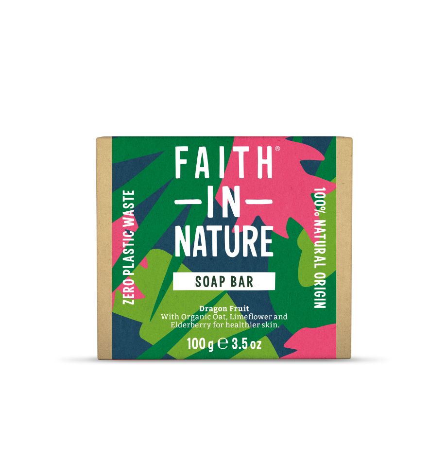 Natural dragon fruit soap bar - Faith In Nature - plastic free, zero waste