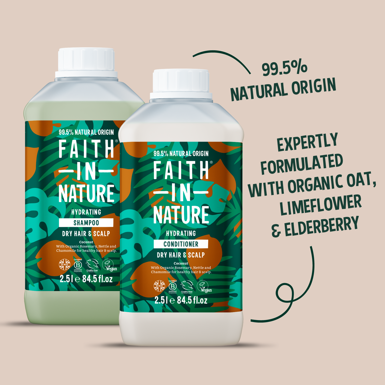 Coconut shampoo & conditioner set - 2.5L