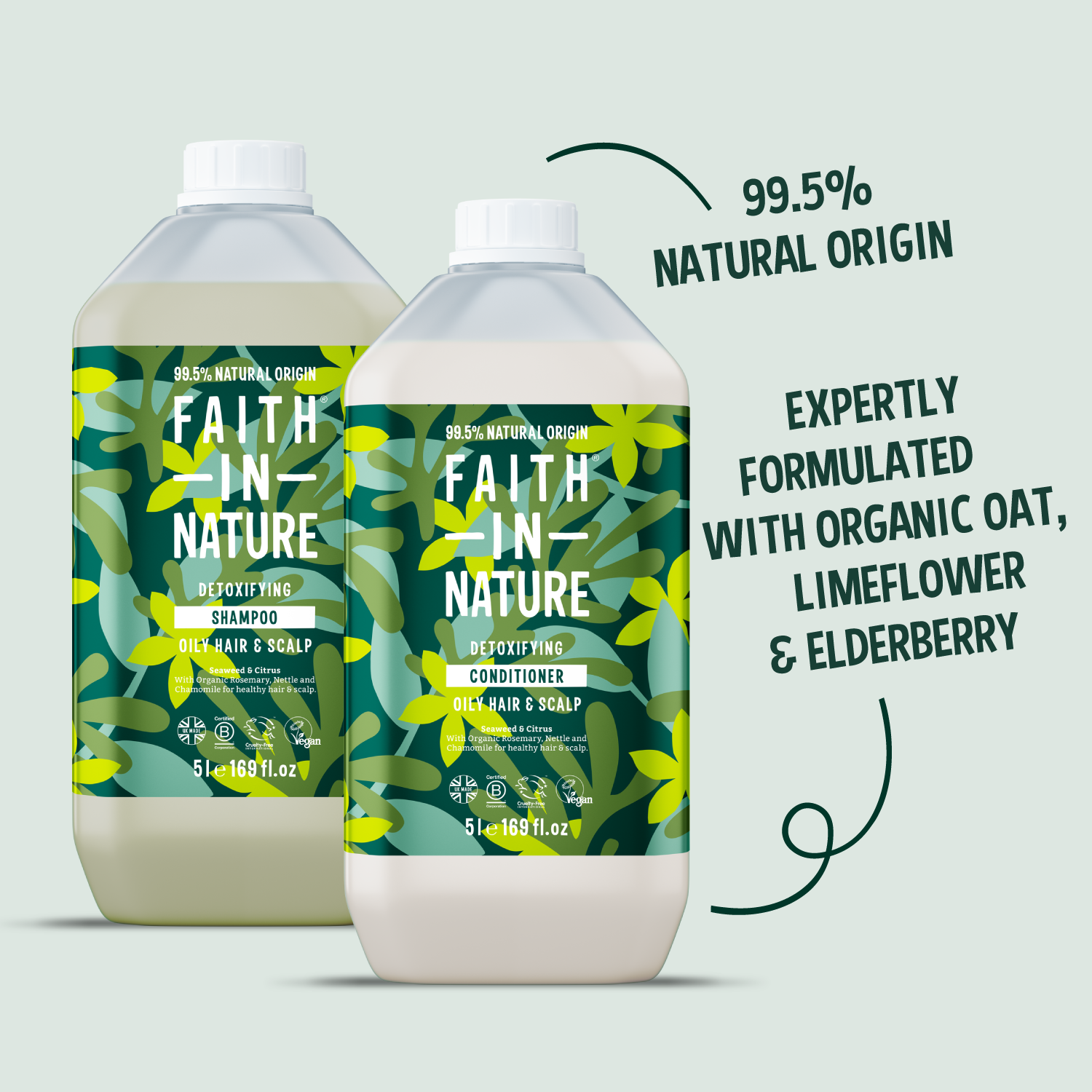 Seaweed & Citrus shampoo & conditioner set - 5L