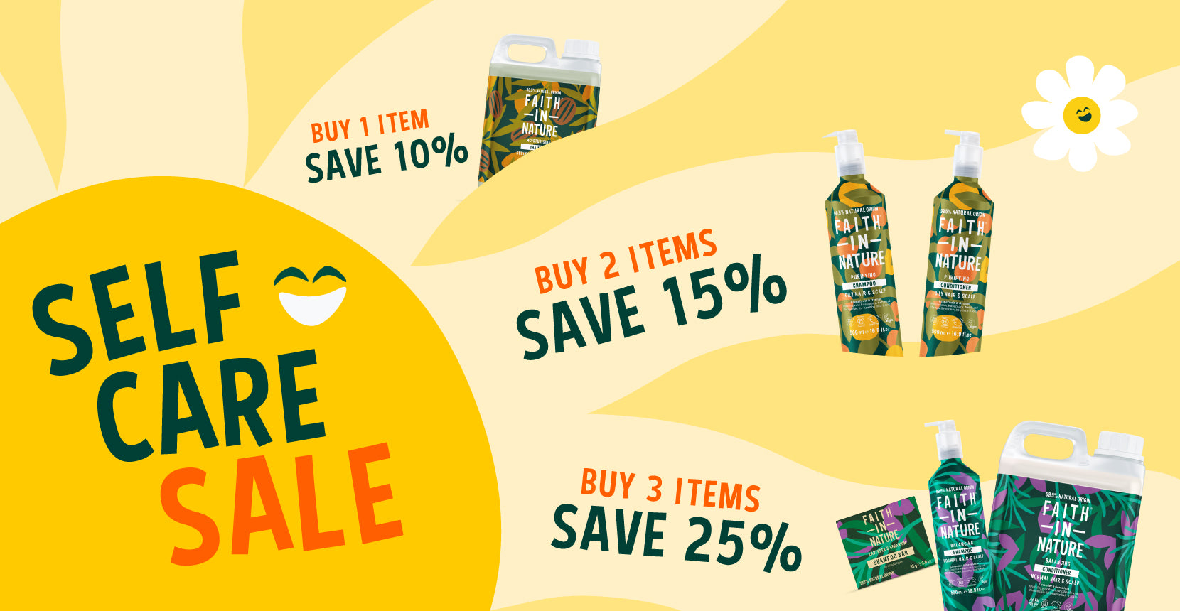 Up to 25% off self-care sale