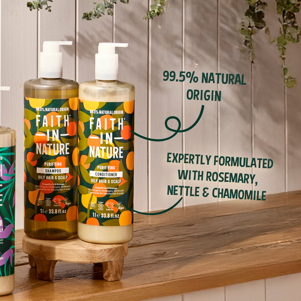 Faith In Nature 1L orange oil conditioner oily hair 