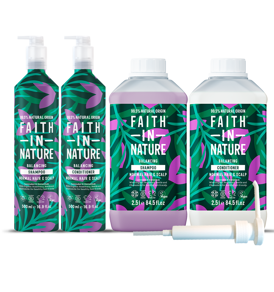 Faith In Nature Lavender Shampoo & Conditioner Aluminium Refill Set