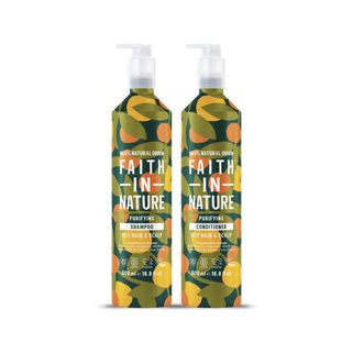 Faith In Nature aluminium shampoo & conditioner set for oily hair