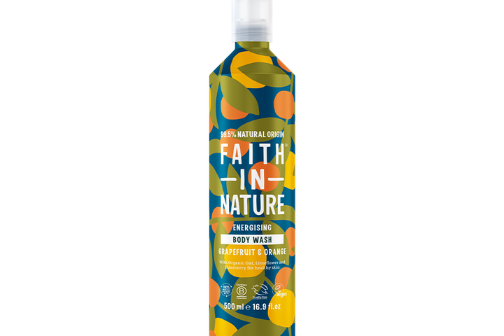 Faith In Nature 500ml aluminium natural Grapefruit & Orange natural shower gel