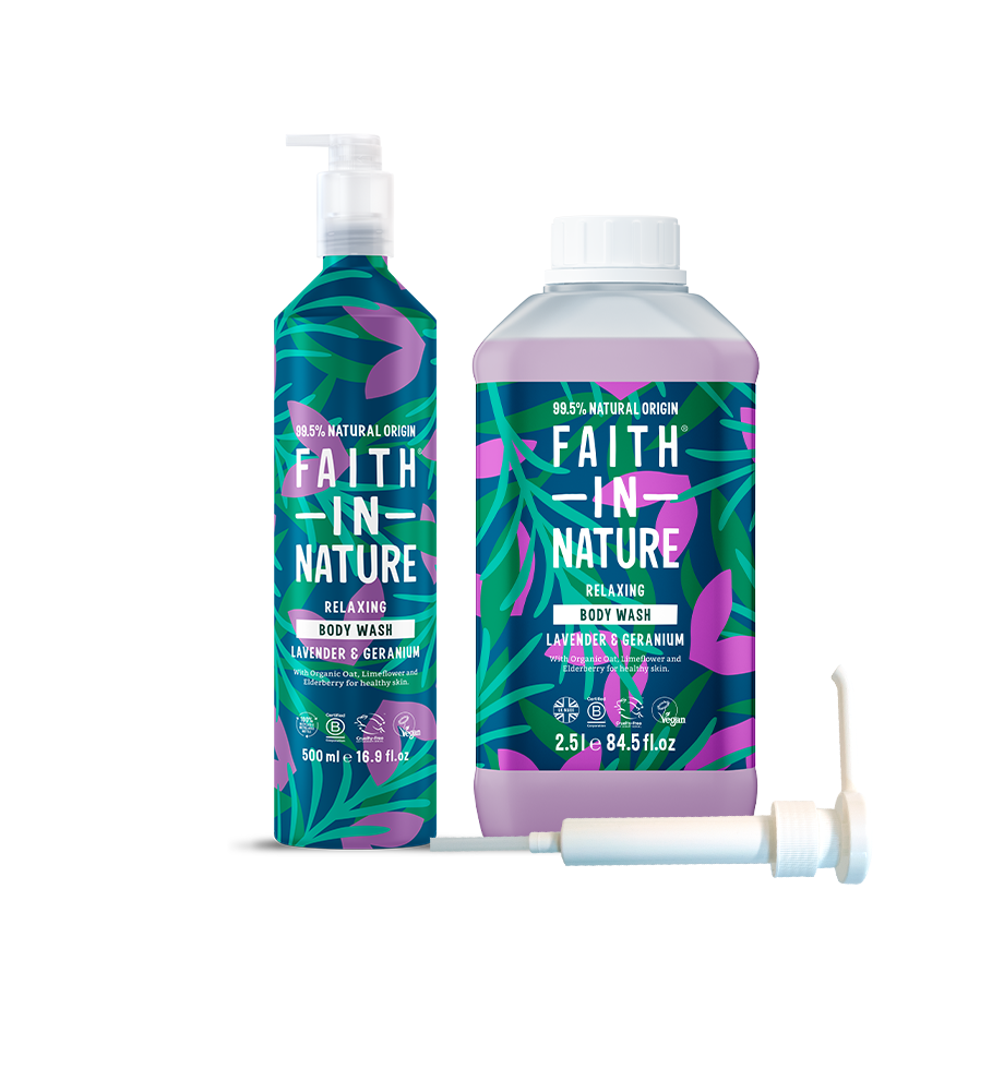 Faith In Nature Lavender Shower Gel Aluminium Refill Set