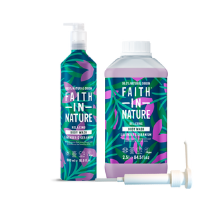 Faith In Nature Lavender Shower Gel Aluminium Refill Set