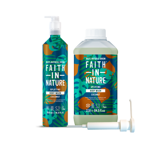 Faith In Nature Organic Coconut Shower Gel - Aluminium Refill set
