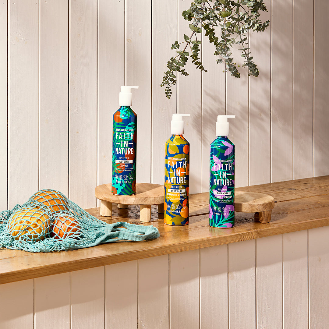 Aluminium body wash trio